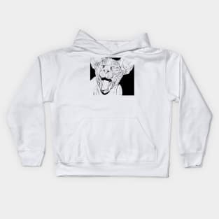 Yawning Hairless Cat Kids Hoodie